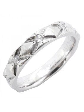 Chanel Ring Quilted Full Diamond Platinum